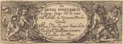 Les divers pourtraicts et figures I (Titelseite) von Master AD