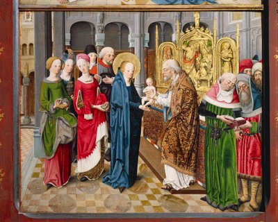 Darstellung im Tempel, aus den Geschichten aus dem Leben Marias von Master Aachen