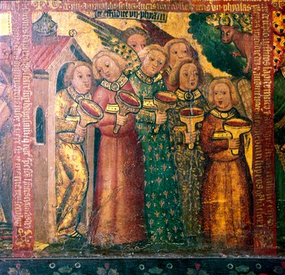 Sieben Engel mit sieben Schalen, 14.-15. Jahrhundert von Master Bertram of Hamburg