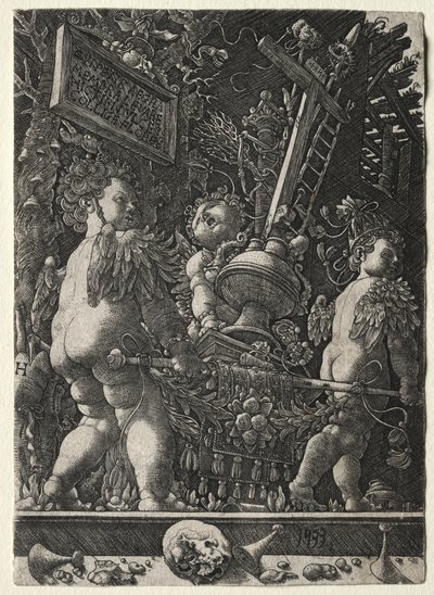 Engel, die die Embleme der Passion tragen von Master H. L.