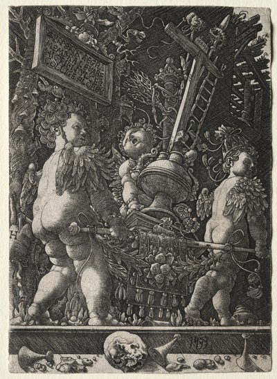 Engel tragen die Symbole der Passion, 1533 von Master H. L.