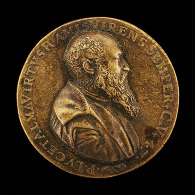 Pietro Lauro, geboren 1508, Modenesischer Dichter und Gelehrter [Vorderseite], 1555 von Master I.A.V.F.
