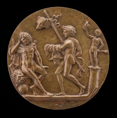 Herkules mit bacchischen Figuren, zweite Hälfte des 15. Jahrhunderts von Master IO.FF.