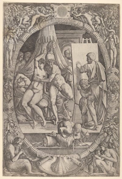 Apelles malt Alexander und Campaspe von Master IQV