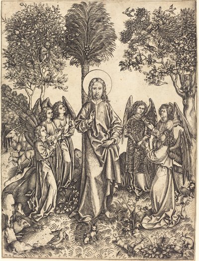 Christus in der Wüste von Engeln bedient von Master i.e.