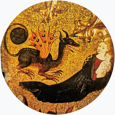 Der Traum des Evangelisten Johannes auf Patmos von Master of Aiguatèbia