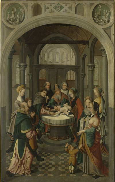 Tafel eines Altarbildes mit der Beschneidung Christi von Master of Alkmaar