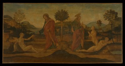 Die Erschaffung von Adam und Eva von Master of Apollo and Daphne
