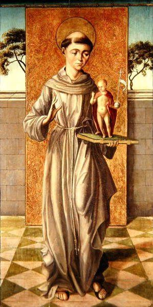 Der heilige Antonius von Padua mit dem Christkind von Master of Astorga