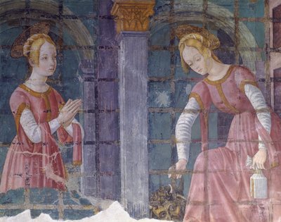 Italien, Region Piemont, Provinz Alessandria, Fresko in der Kapelle der Basilika Santa Maria Assunta von Master of Crea