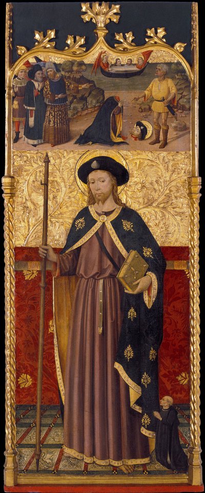 Heiliger Jakobus mit einem Spender und Enthauptung des Heiligen Jakobus von Master of Cruïlles