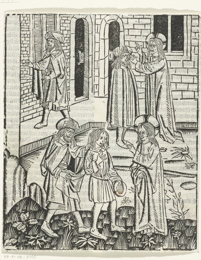 Christus heilt den Blinden von Bethesda von Master of Delft (attributed to)