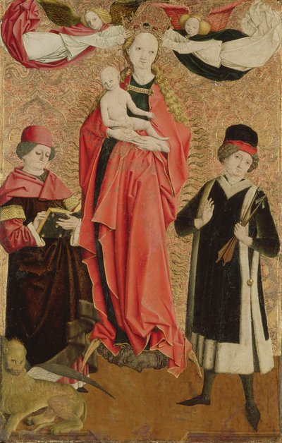 Die Jungfrau der unbefleckten Empfängnis mit St. Markus und St. Sebastian von Master of Grossgmain