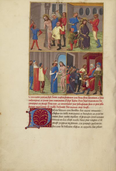 Die Geißelung; Die Dornenkrönung; Die Verspottung Christi; Pilatus wäscht seine Hände von Master of Guillaume Lambert