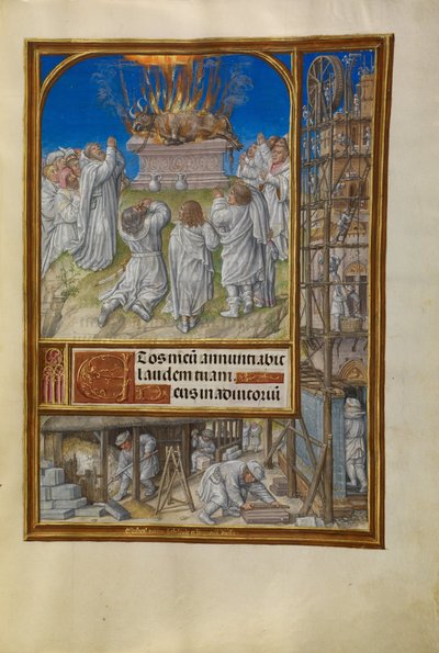 Elija bittet um Feuer vom Himmel von Master of James IV of Scotland