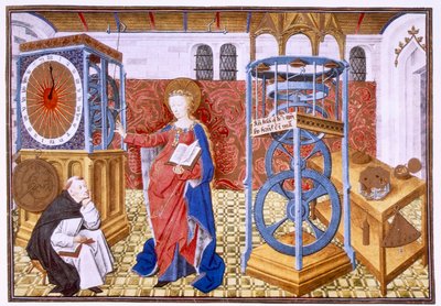 Weisheit lehrt den Autor die Grundsätze der Mäßigung, um 1455 von Master of Jean Rolin II
