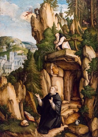 Der heilige Benedikt als betender Einsiedler, ca. 1540 von Master of Messkirch
