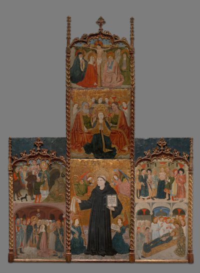 Retabel der Heiligen Athanasius, Blasius und Agatha, 1440-45 von Master of Riglos