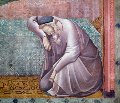 Geschichten von St. Franziskus, Detail der Erscheinung an Gregor IX., Fresko von Meister der Heiligen Cäcilia, Oberkirche, Päpstliche Basilika des Heiligen Franziskus von Assisi, Assisi, Umbrien, Italien von Master of Saint Cecilia