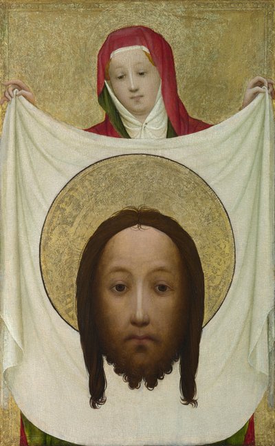 Heilige Veronika mit dem Schweißtuch (ca. 1420) von Master of Saint Veronica