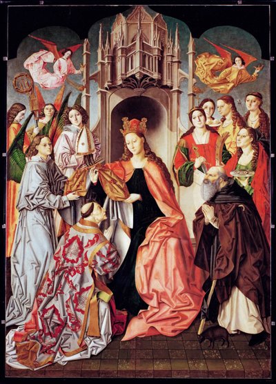 Die Auflegung der Kasel an den heiligen Ildenfonse von Master of San Ildefonso