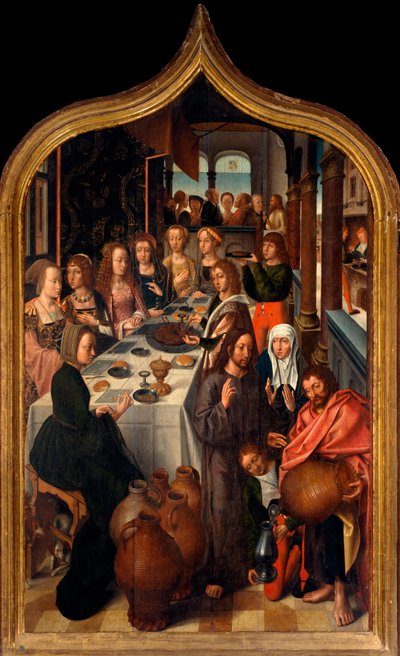 Triptychon: Die Hochzeit zu Kana von Master of San Lorenzo