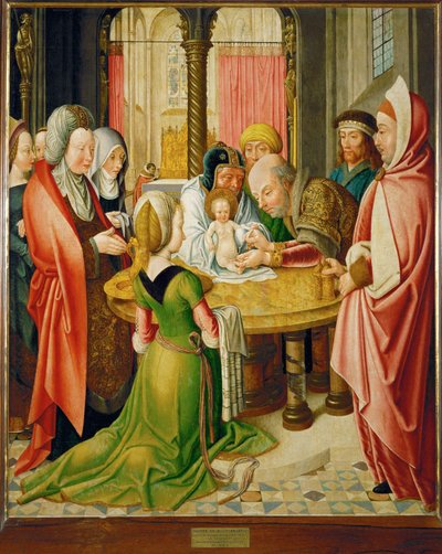 Beschneidung, eines von zwei Tafeln eines Altars von Master of St. Severin