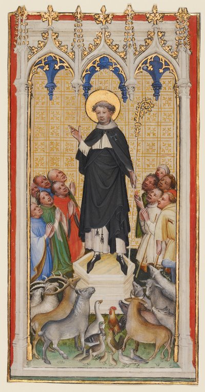 Der heilige Antonius Abt segnet die Tiere, die Armen und die Kranken, ca. 1400-10 von Master of St. Veronica