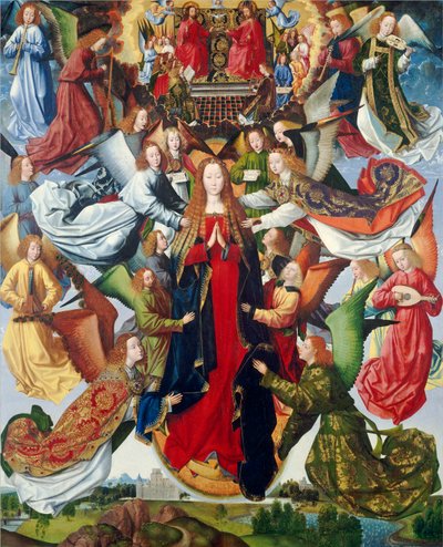 Maria, Himmelskönigin, um 1485-1500 von Master of The Legend of St. Lucy
