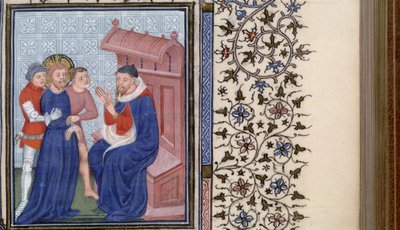 Christus vor Pilatus Stundenbuch, 1400er Jahre von Master of Troyes