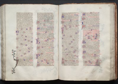 Das Gotha-Missale: Fol. 104r, Text, ca. 1375 von Master of the Boqueteaux