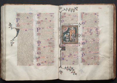 Das Gotha-Missale: Fol. 109v, Text, ca. 1375 von Master of the Boqueteaux