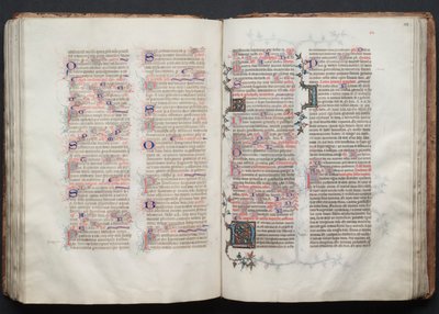 Das Gotha Missale: Fol. 112v, Text, ca. 1375 von Master of the Boqueteaux