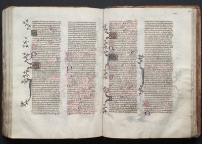 Das Gotha Missale: Fol. 125v, Text, ca. 1375 von Master of the Boqueteaux
