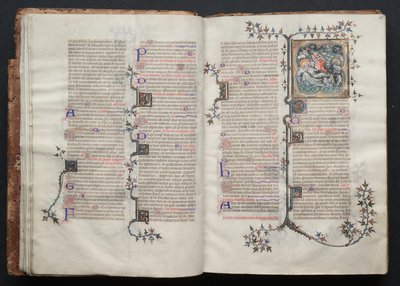 Das Gotha-Missale: Fol. 15v, Text, ca. 1375 von Master of the Boqueteaux