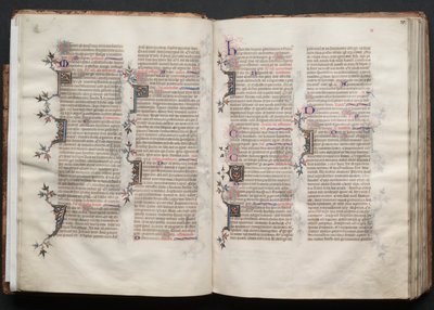 Das Gotha Missale: Fol. 20v, Text, ca. 1375 von Master of the Boqueteaux