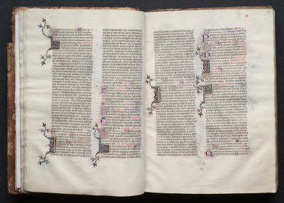 Das Gotha Missale: Fol. 25v, Text, ca. 1375 von Master of the Boqueteaux