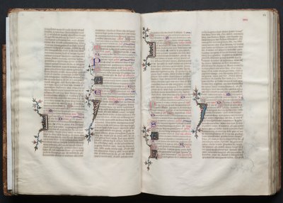 Das Gotha Missale: Fol. 34r, Text, ca. 1375 von Master of the Boqueteaux