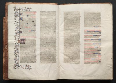 Das Gotha-Missale: Fol. 3v, Text, ca. 1375 von Master of the Boqueteaux
