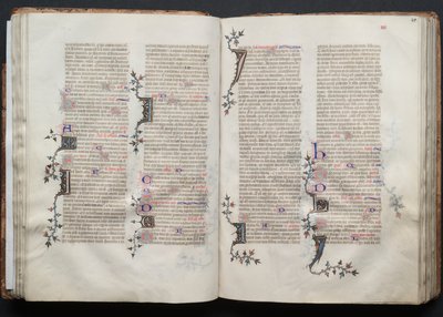 Das Gotha Missale: Fol. 41r, Text, ca. 1375 von Master of the Boqueteaux