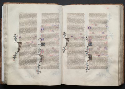 Das Gotha-Missale: Fol. 42r, Text, ca. 1375 von Master of the Boqueteaux