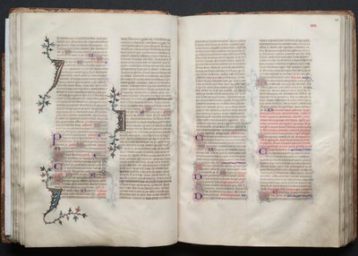 Das Gotha-Missale: Fol. 43r, Text, ca. 1375 von Master of the Boqueteaux