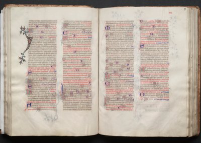 Das Gotha-Missale: Fol. 57r, Text, ca. 1375 von Master of the Boqueteaux