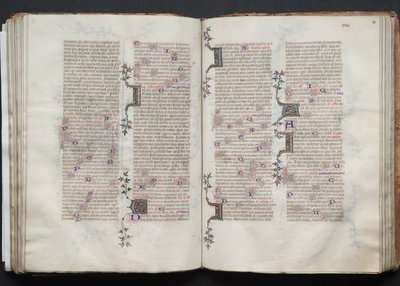 Das Gotha Missale: Fol. 80r, Text, ca. 1375 von Master of the Boqueteaux