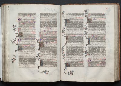 Das Gotha Missale: Fol. 84r, Text, ca. 1375 von Master of the Boqueteaux