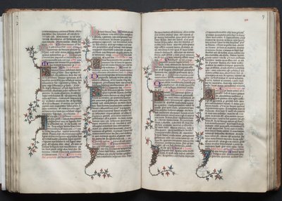 Das Gotha Missale: Fol. 87r, Text, um 1375 von Master of the Boqueteaux
