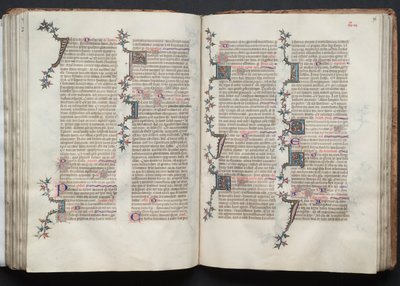 Das Gotha Missale: Fol. 96r, Text, ca. 1375 von Master of the Boqueteaux
