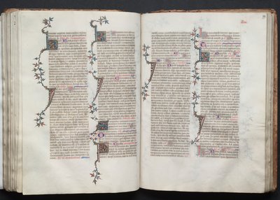 Das Gotha-Missale: Fol. 99r, Text, ca. 1375 von Master of the Boqueteaux