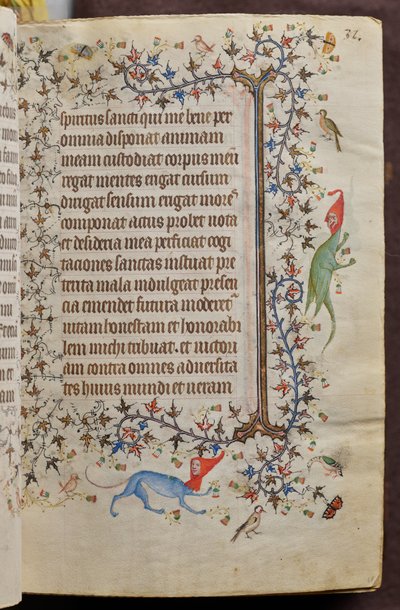 Stundenbuch von Karl dem Edlen, König von Navarra (1361-1425): fol. 16r, Text von Master of the Brussels Initials and Associates