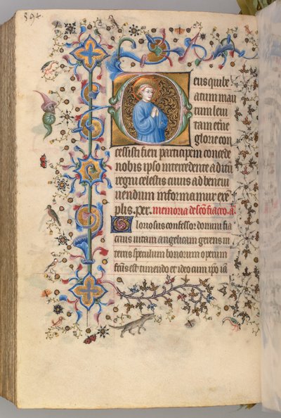 Stundenbuch von Karl dem Edlen, König von Navarra (1361-1425): fol. 291v, Text von Master of the Brussels Initials and Associates